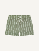 RIO SPORT CABANA WAVE LINEN BLEND SWIM - PALM GREEN