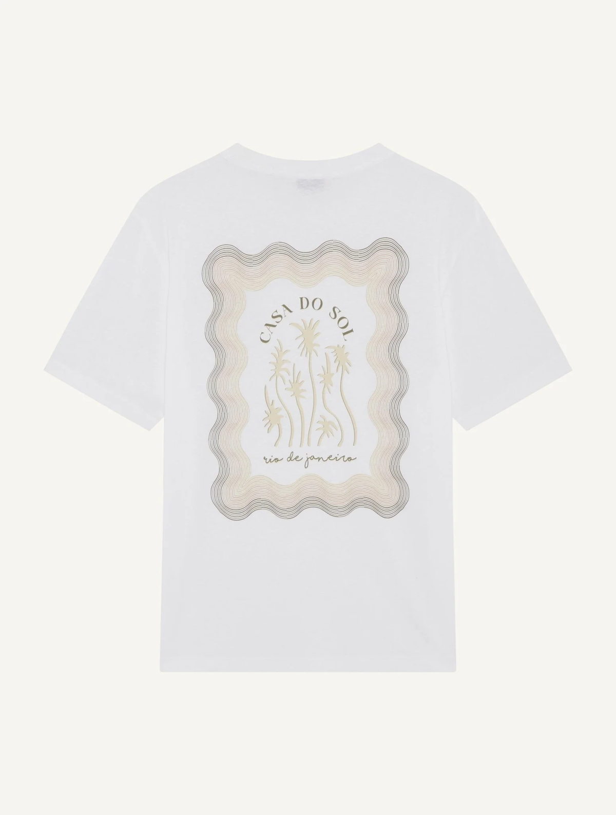 DINIS PRINTED 'BOX WAVE' T-SHIRT - PALM GREEN