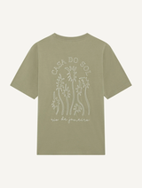 DINIS EMBROIDERED 'CASA DO SOL' T-SHIRT - PALM GREEN