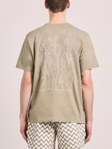 DINIS EMBROIDERED 'CASA DO SOL' T-SHIRT - PALM GREEN