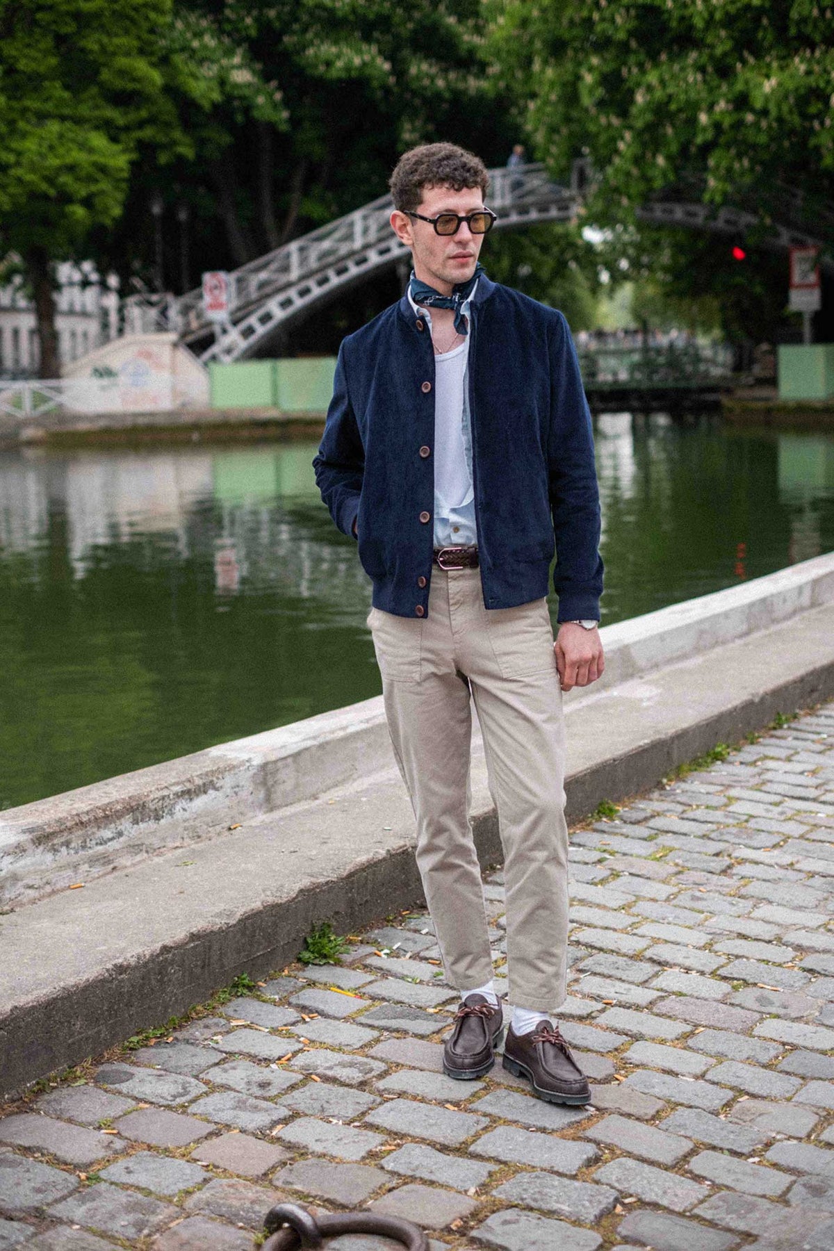 Corduroy Bomber Jacket - Navy