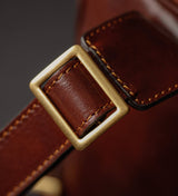 Leather Crossbody Bag - Mahogany