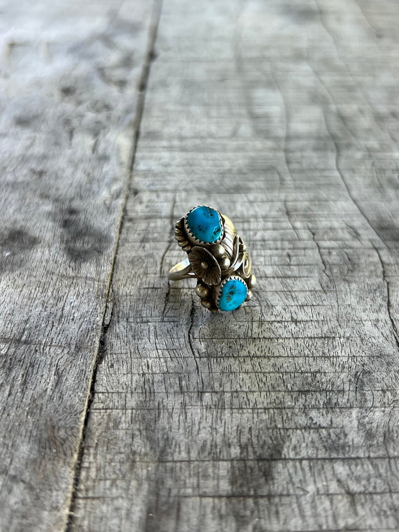 Handmade Vintage Navajo Turquoise Ring