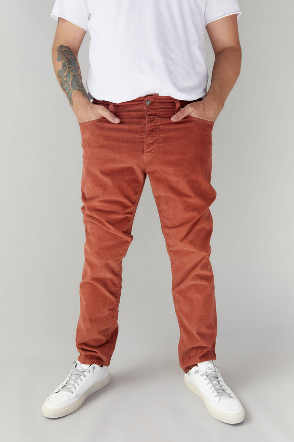 Velvet Corduroy Pants - Rust