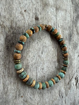 Petra Bracelet - African Turquoise / Picture Jasper