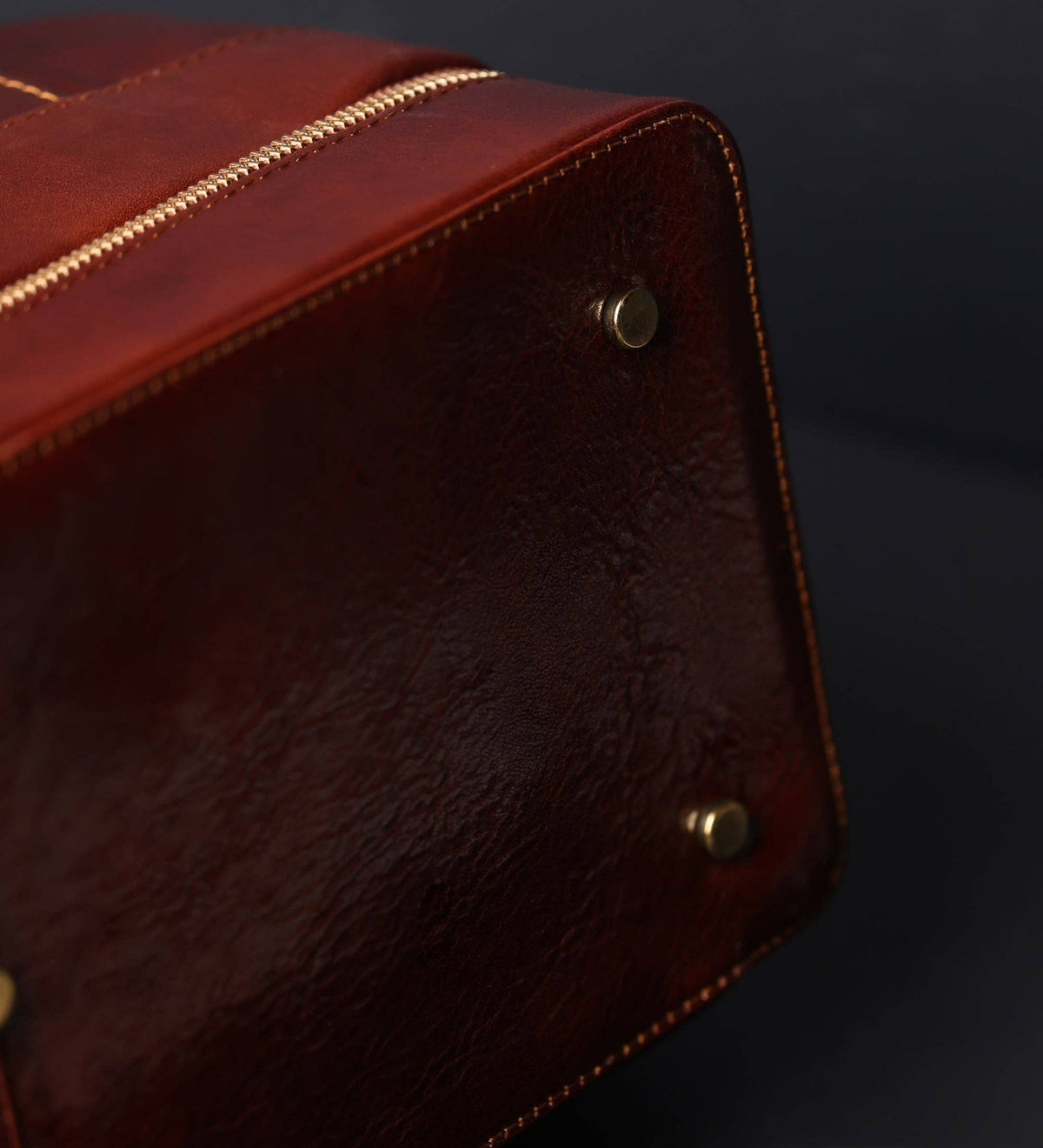 Large Italian Leather Doctor Bag - Brown