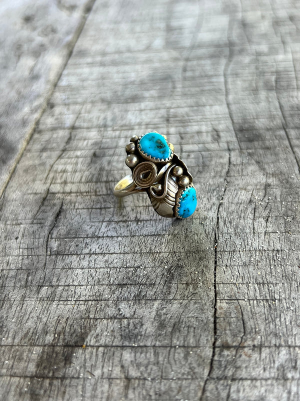 Handmade Vintage Navajo Turquoise Ring
