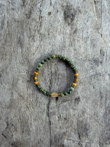 Petra Bracelet - Serpentine / Yellow Pietersite / Topaz
