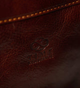 Leather Crossbody Bag - Mahogany