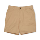 Cotton Linen Blend 8" Shorts - Khaki