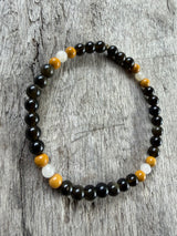 Petra Bracelet - Gold Obsidian / Yellow Jade / Topaz