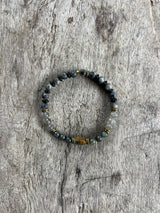 Petra Bracelet - Labradorite / Gold Obsidian / Blue Argentinian Calcite