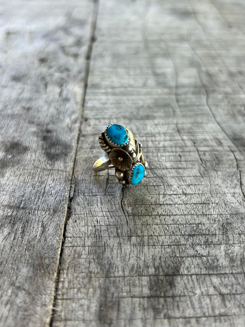 Handmade Vintage Navajo Turquoise Ring
