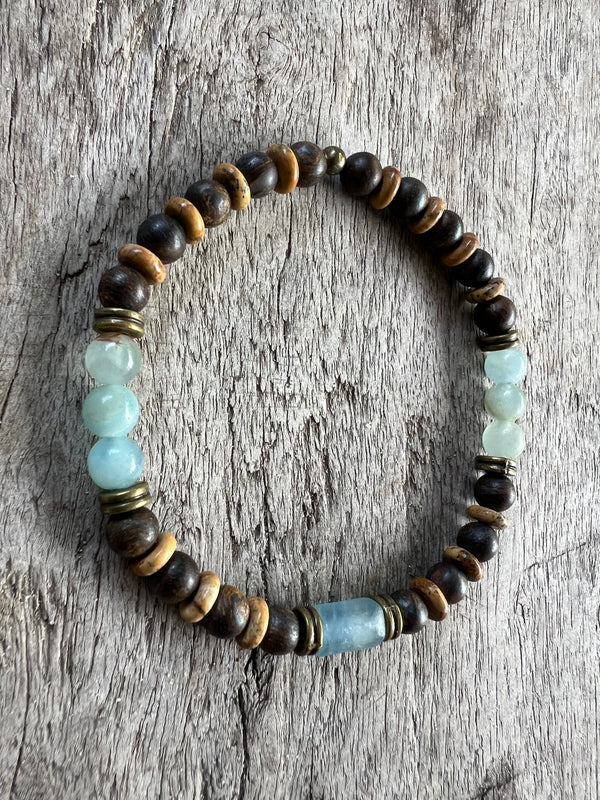 Petra Bracelet - Bronzite / Picture Jasper / Blue Argentinian Calcite