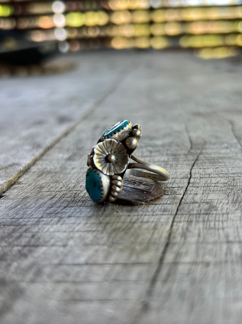 Handmade Vintage Navajo Turquoise Ring