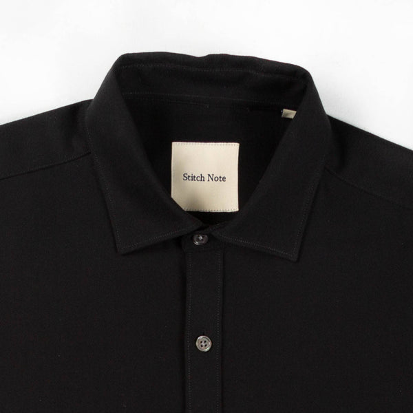 Luxe Black Long Sleeve Shirt - Onyx