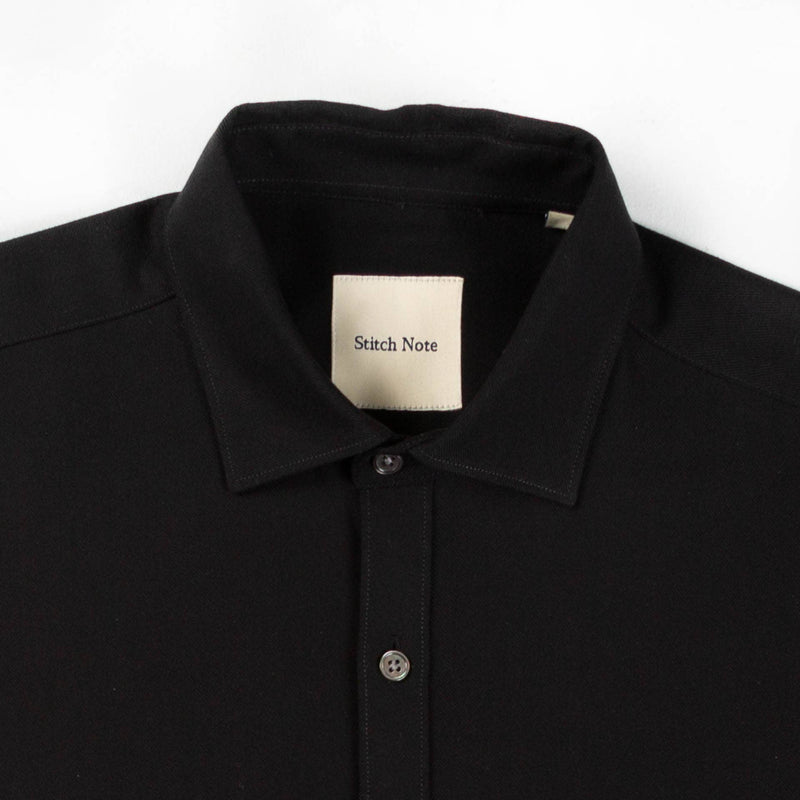 Luxe Black Long Sleeve Shirt - Onyx