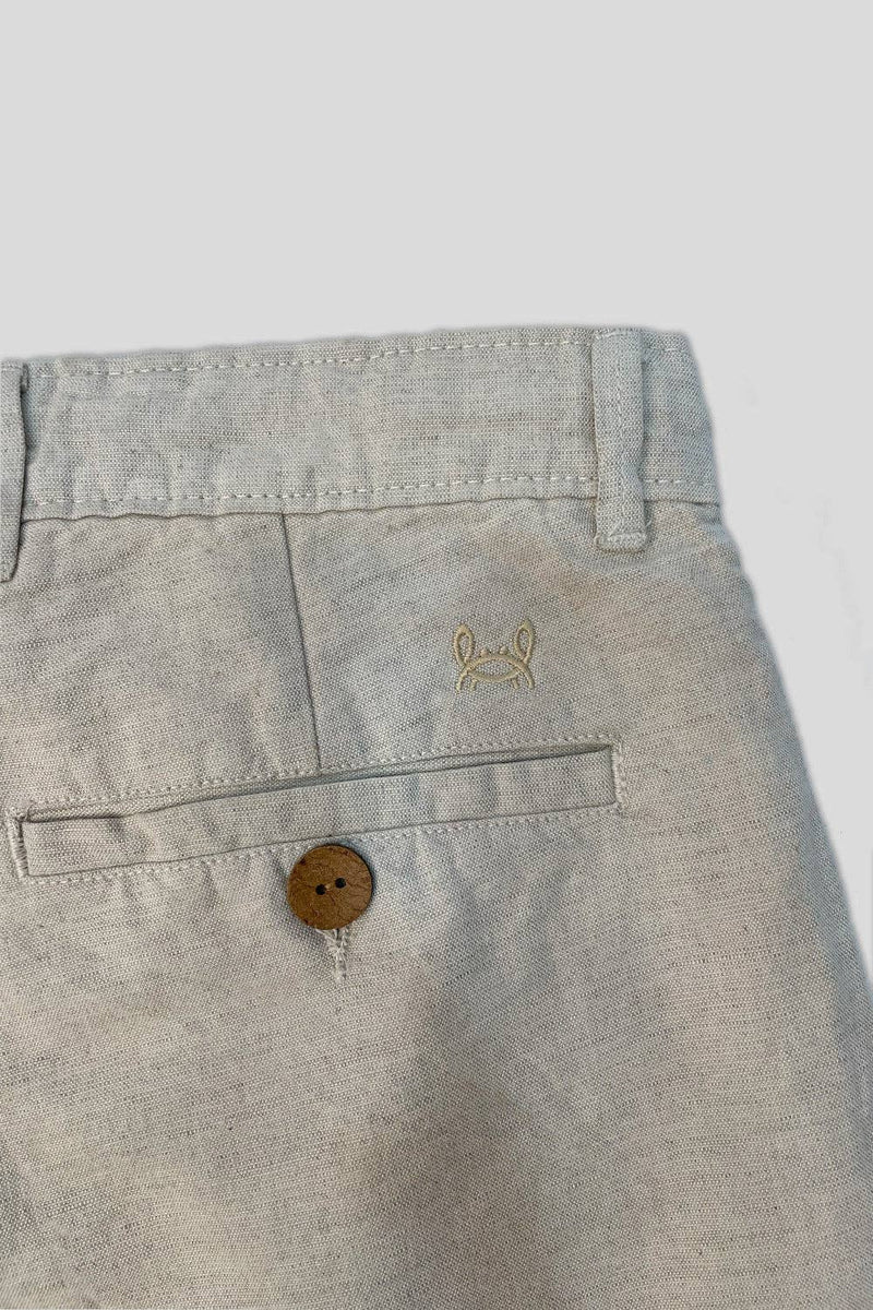 Linen Bermuda Shorts - Beige