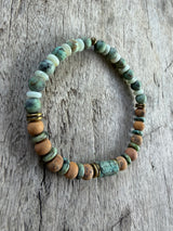 Petra Bracelet - African Turquoise / Picture Jasper / Amazonite