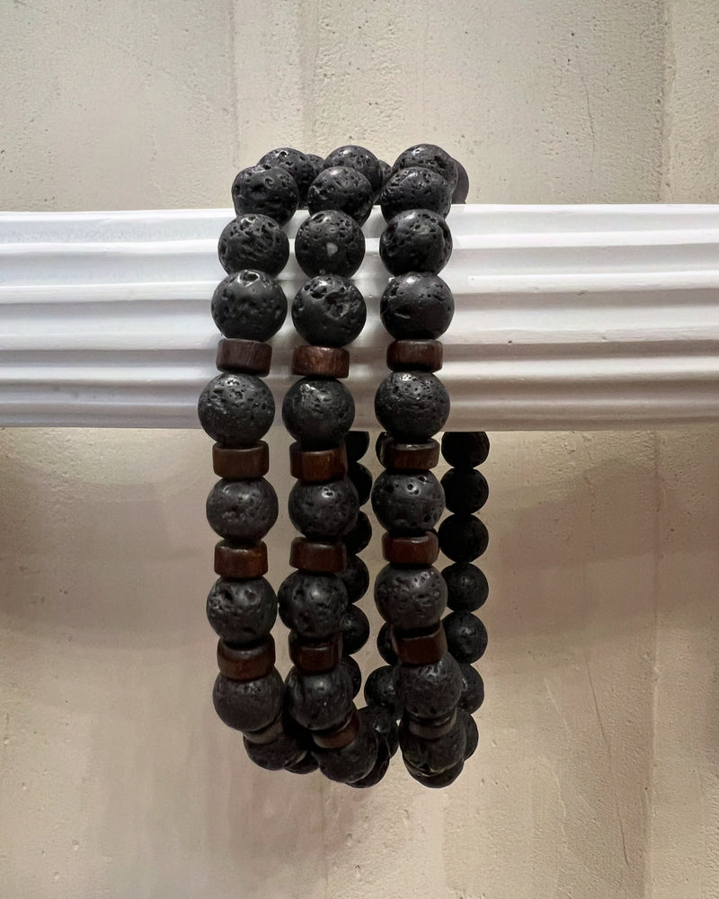 Lava Stone Stretch Bracelet