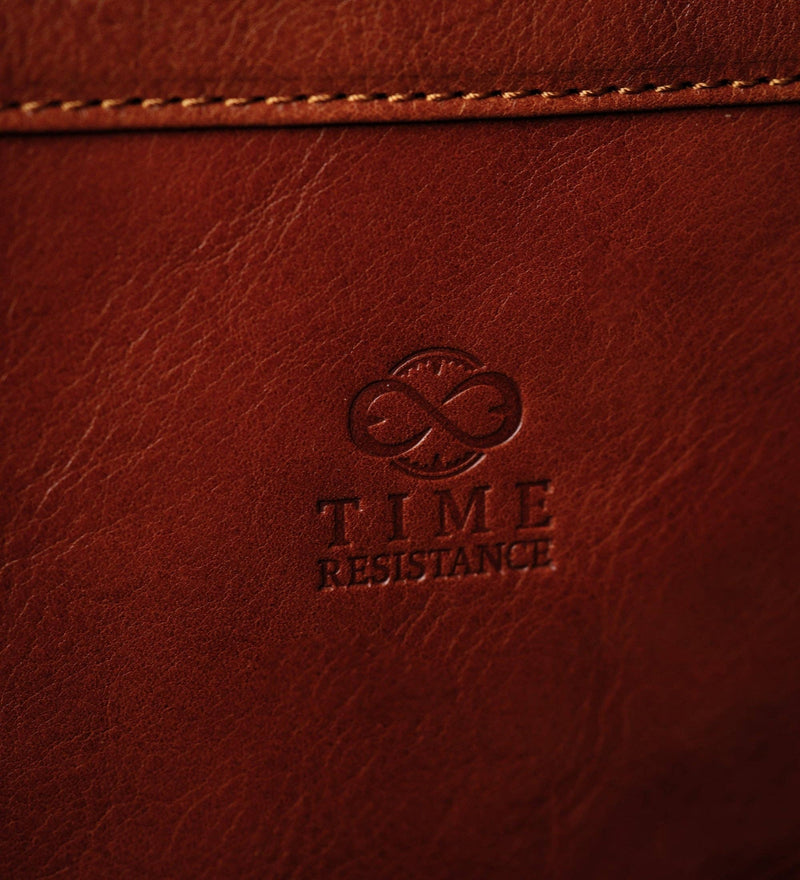 Leather Crossbody Bag - Mahogany