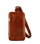 Leather Crossbody Bag - Mahogany