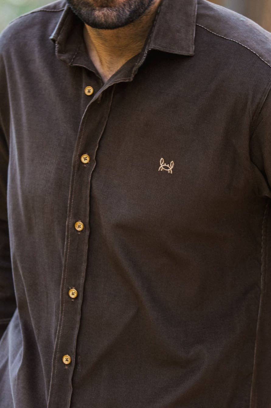 Microcord Shirt - Khaki Brown