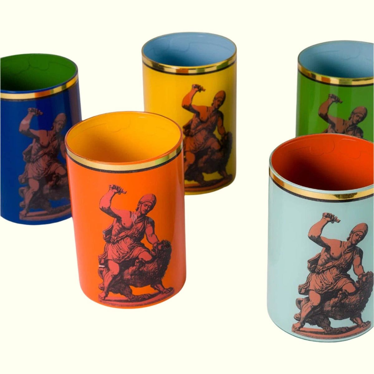 Roman Soldier & Lion Pot