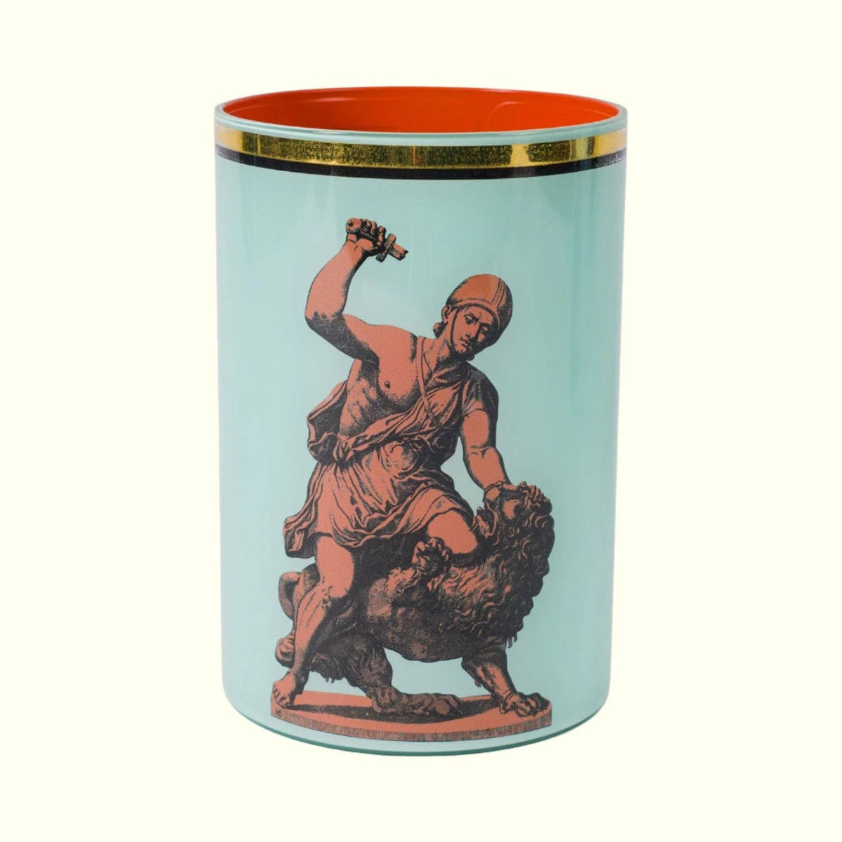 Roman Soldier & Lion Pot