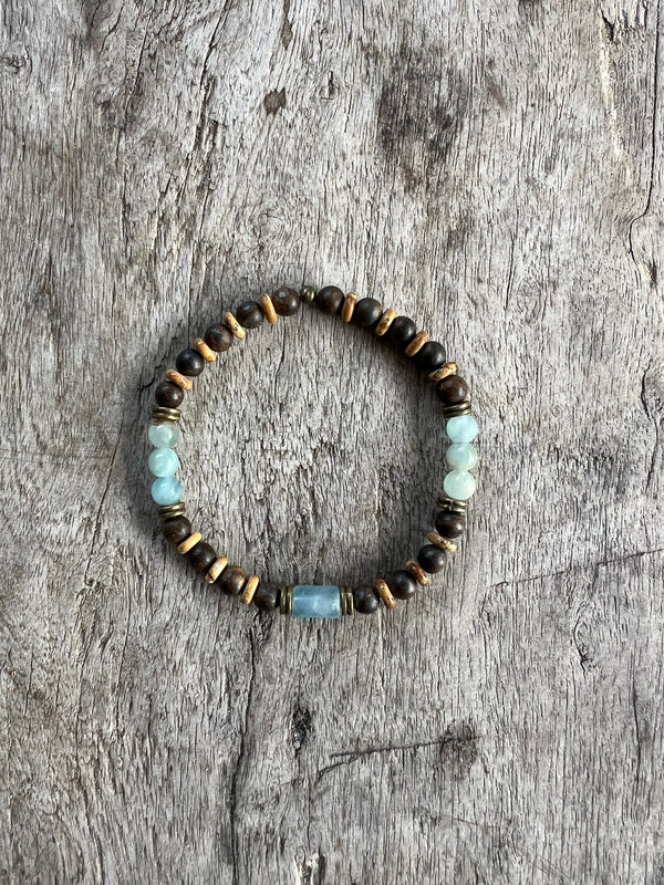 Petra Bracelet - Bronzite / Picture Jasper / Blue Argentinian Calcite