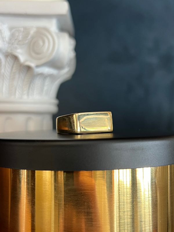 Rectangle Brass Signet Ring