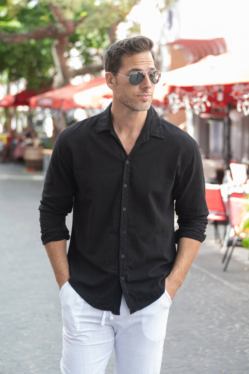 Cotton Shirt - Black Shirt