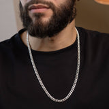 925 Sterling Silver Miami Cuban Chain Necklace 7mm/24"