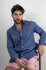 Linen Shirt - Marine Blue