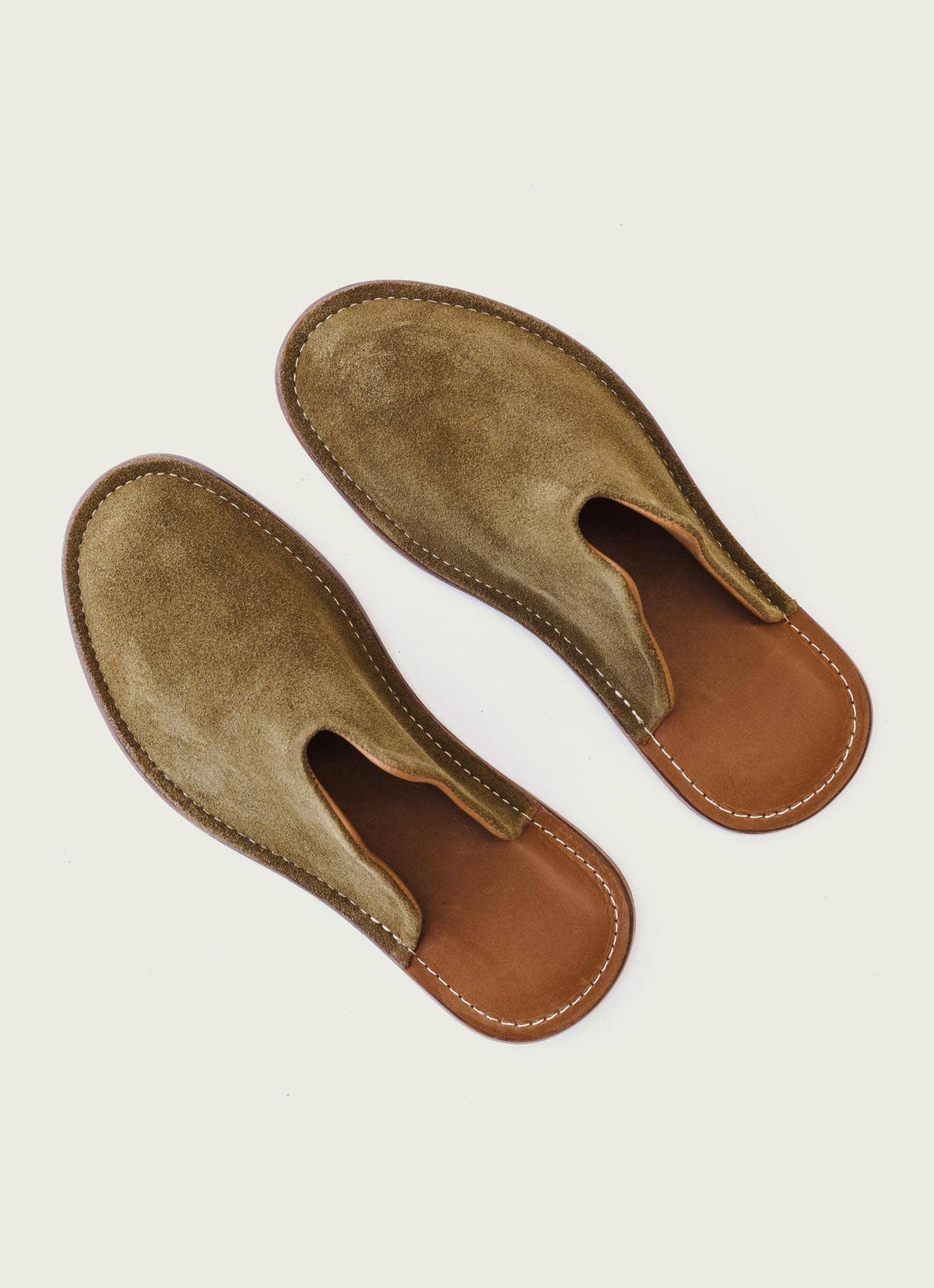 WP Leather Slippers - Olive