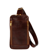Leather Crossbody Bag - Mahogany