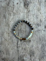 Petra Bracelet - Blue Calcite / Bronzite / Blue Aventurine