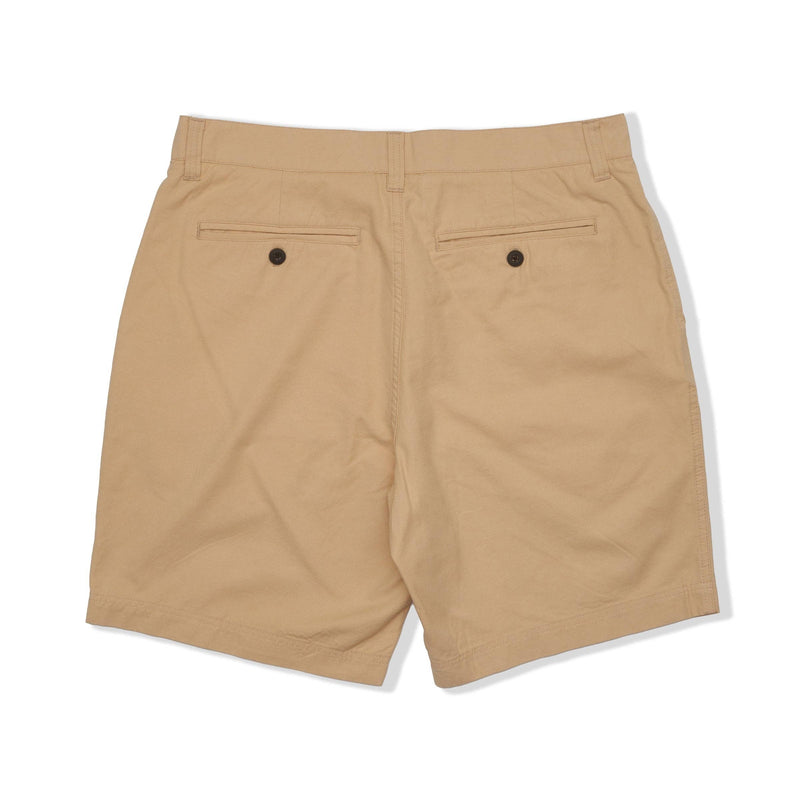 Cotton Linen Blend 8" Shorts - Khaki