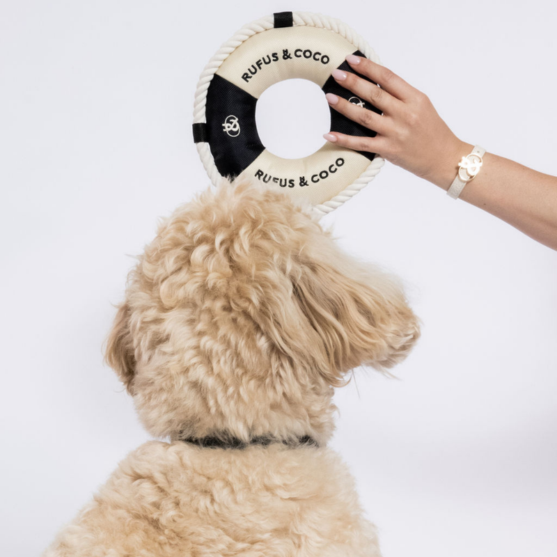 Seaforth Life Saver Dog Toy - Black/Ecru