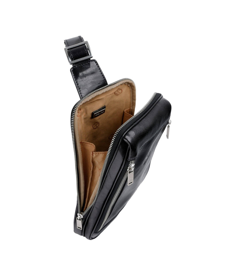 Leather Crossbody Bag - Mahogany