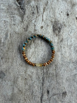 Petra Bracelet - Lake Blue Variscite / Brown Persian Jade / Picture Jasper / Topaz