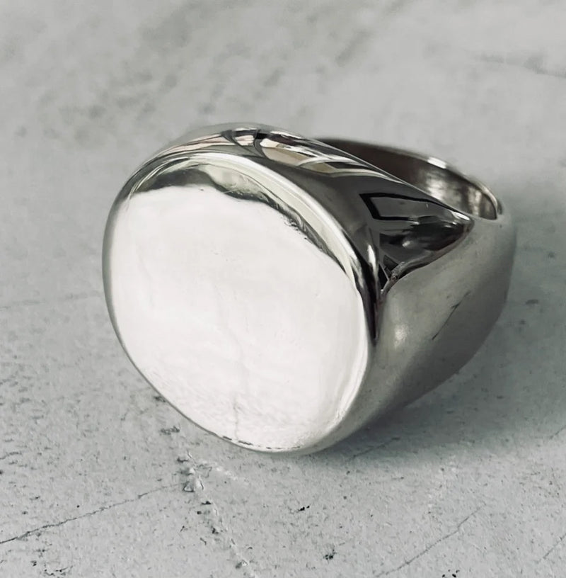 GRAND BRAND RING - SOLID SILVER