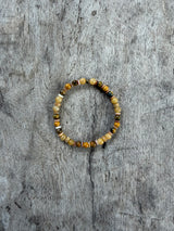 Petra Bracelet - Yellow Topaz / Yellow Pietersite / Picture Jasper / Shell