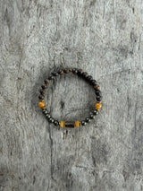 Petra Bracelet - Bronzite / Pyrite / Topaz