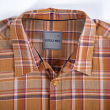 Plaid Long Sleeve Woven Shirt - Copper