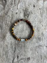 Petra Bracelet - Brown Agate / Tiger’s Eye / Yellow Pietersite / Gold Obsidian / Black Rutilated Quartz