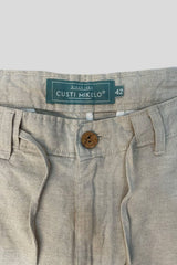 Linen Bermuda Shorts - Beige
