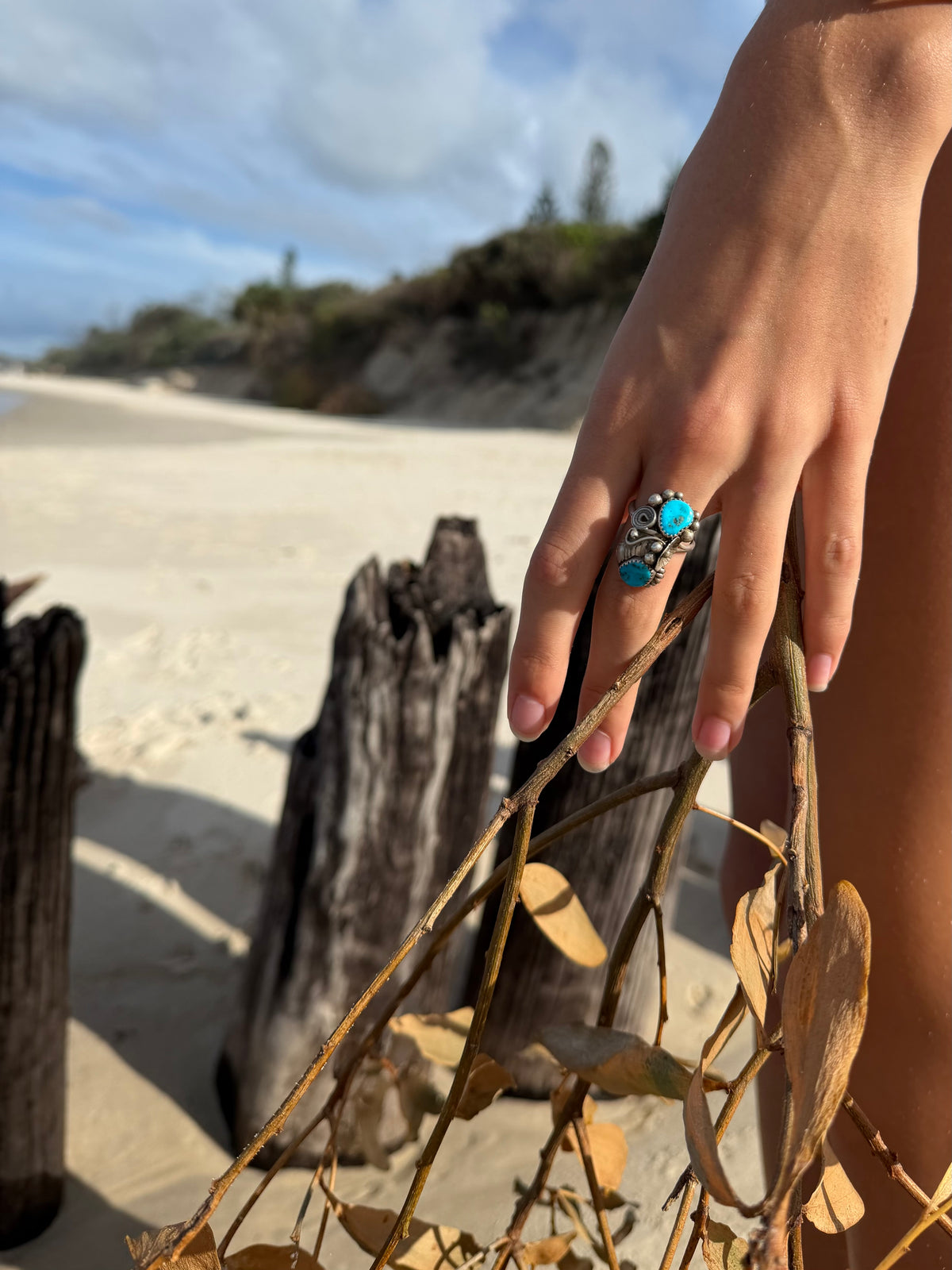 Handmade Vintage Navajo Turquoise Ring