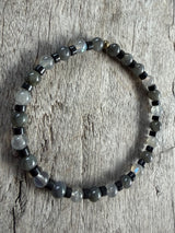 Petra Bracelet - Labradorite / Obsidian