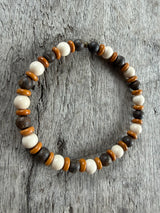 Petra Bracelet - Bronzite / Fossil / Olive Walnut